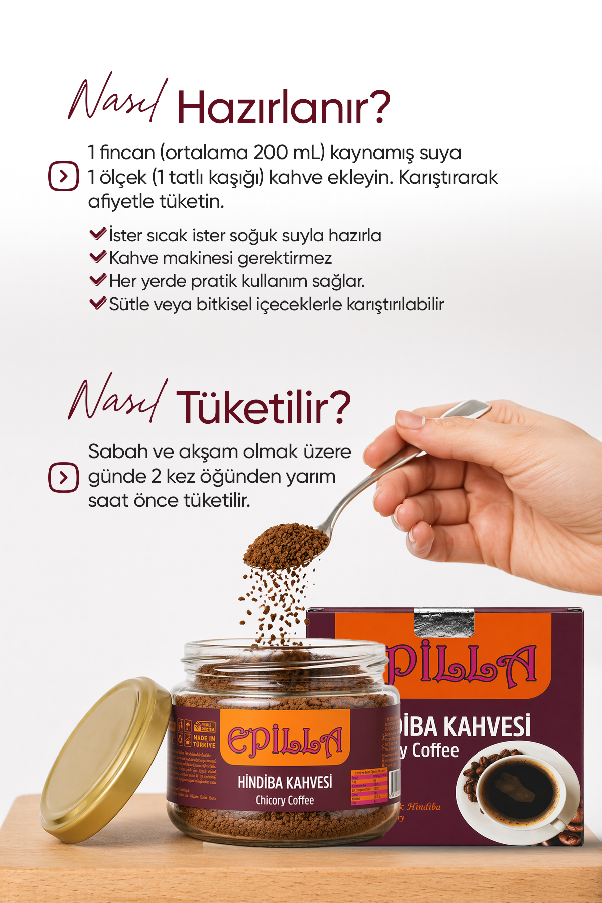 Epilla Hindiba Kahvesi 150 gr
