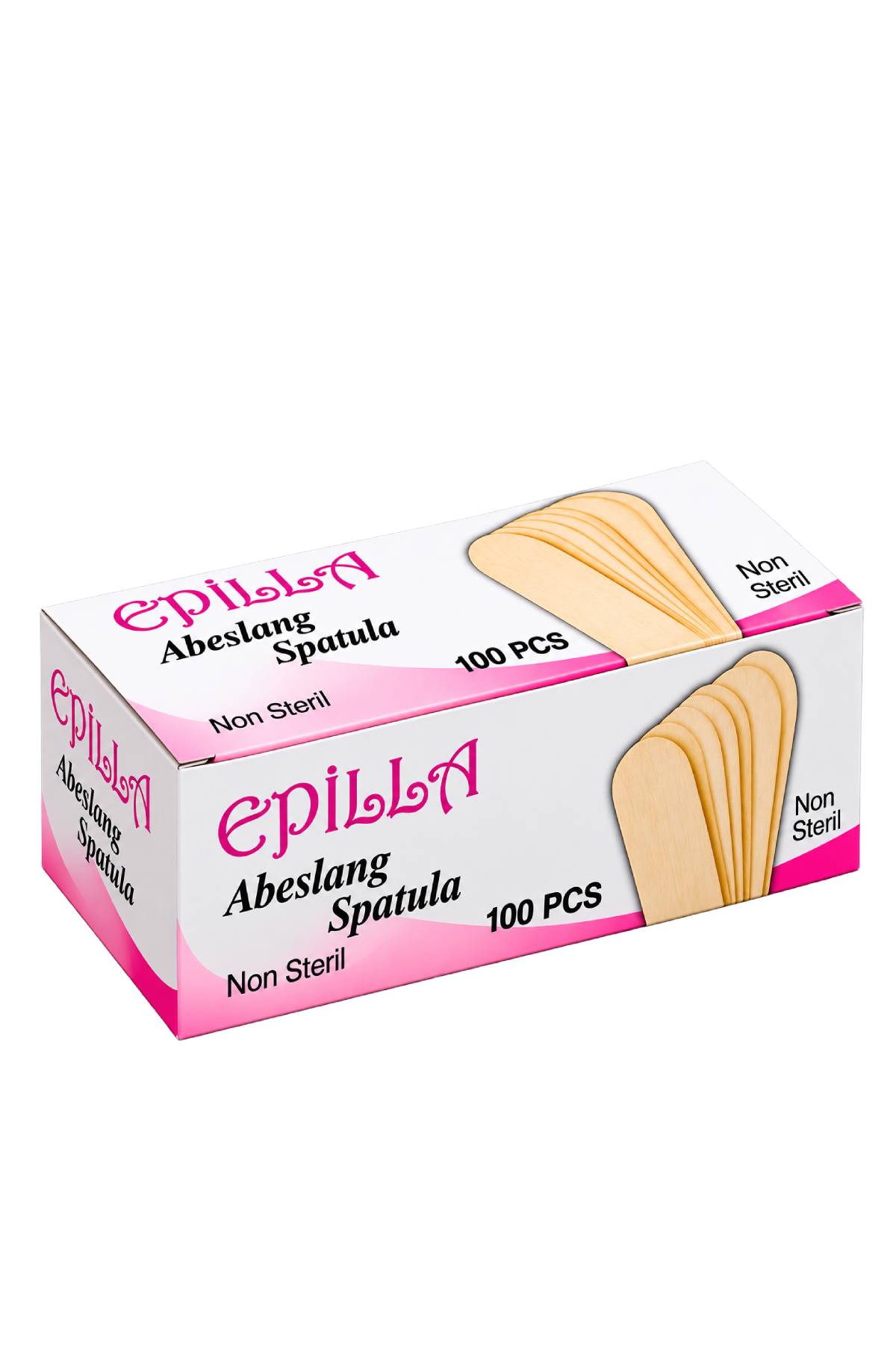 Epilla 100 adet Abeslang Tahta Dil Çubuğu Basacağı - Ağda Spatulası