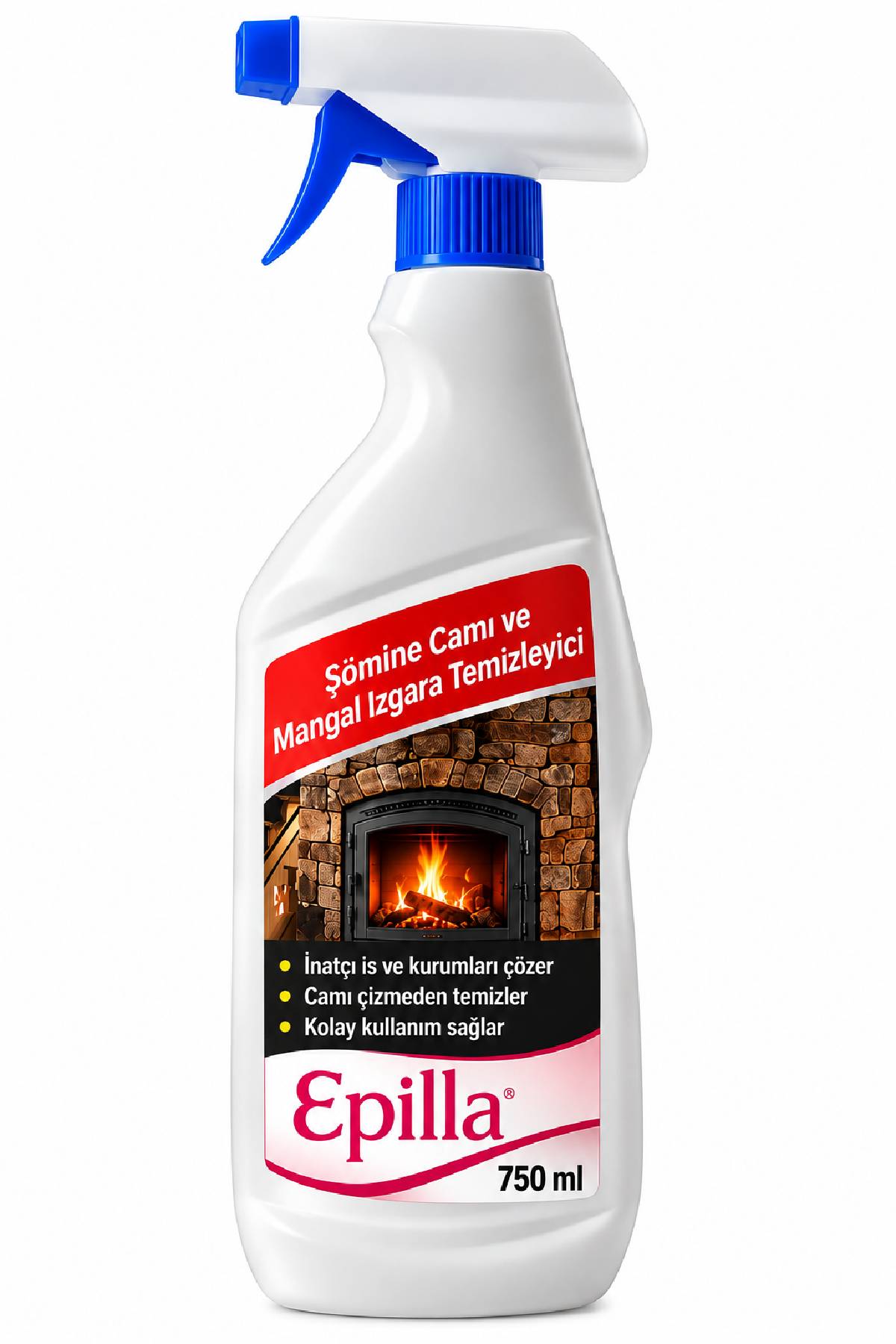 Epilla Şömine Camı ve Mangal Izgara Temizleyici 750 ml 2 Adet